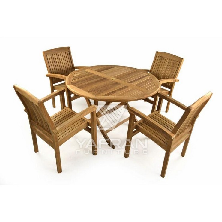 Archer 12 Folding Chairs Dining Set