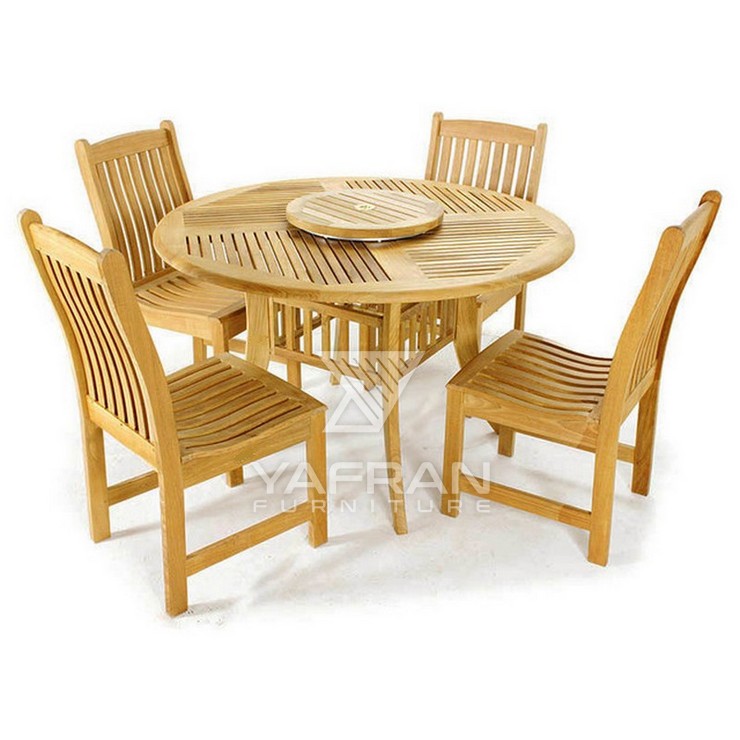 Daniel 4 Side Chairs Teak Outdoor Dining Set