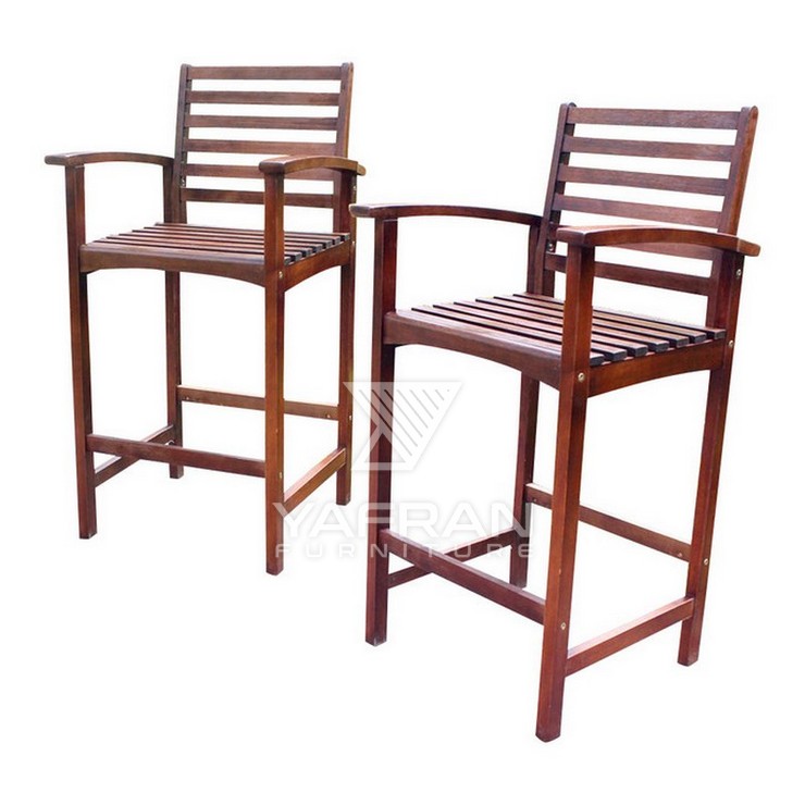 Reid Teak Bar Chair