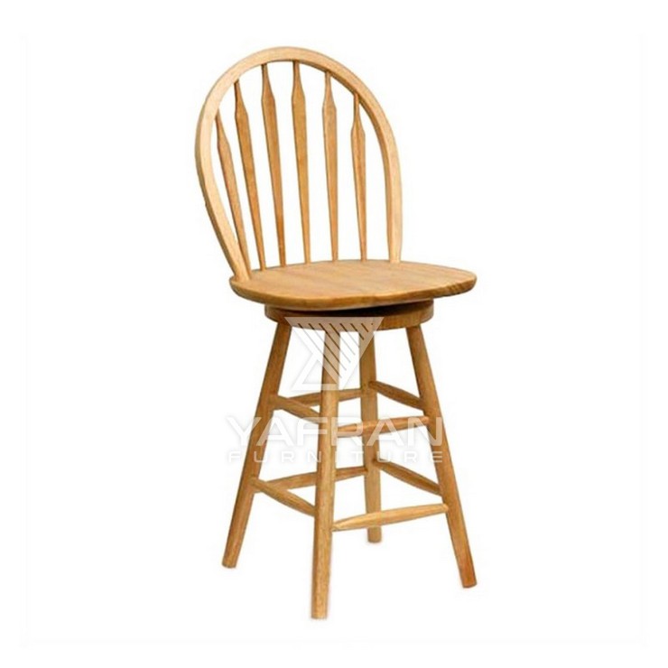 Lyla Swivel Teak Bar Chair