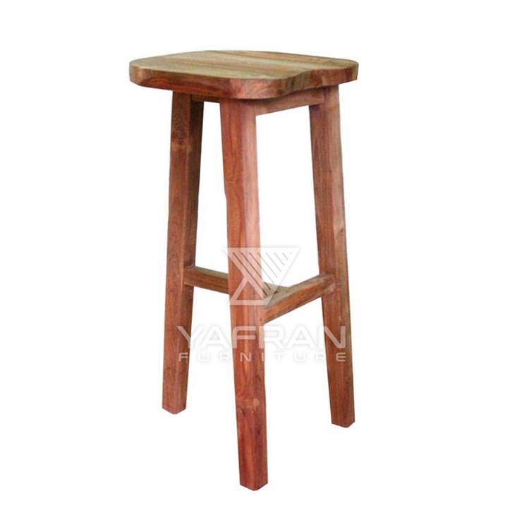 Elif Teak Bar Stool