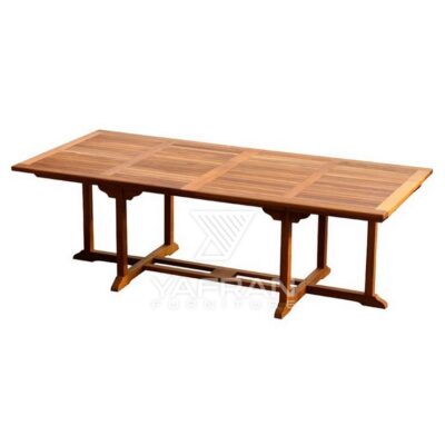 Rect Fixed Legs Teak Table - Lars Rect Fixed Legs Teak Table